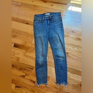 High-Rise Frayed Hem Madewell Jeans